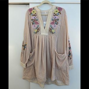NWT Free People Velvet Ivory Dress